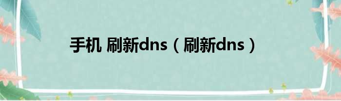 DNS刷新全攻略：简单明了的指南与实用技巧 (dns刷新不了是什么原因)-亿动网